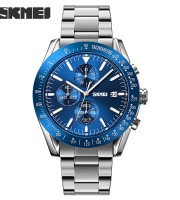 Skmei 9253 Silver Blue Watch For Men