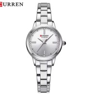 Curren 9194 Silver White Watch For Women