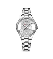 Curren 9084 Silver White Watch For Women