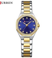 Curren 9100 Gold Blue Watch For Women