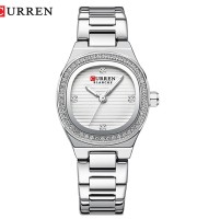 Curren 9101 Silver White Watch For Women