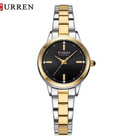 Curren 9194 Gold Black Watch For Women