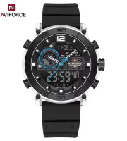 Naviforce 6104 For Men – Silver Black