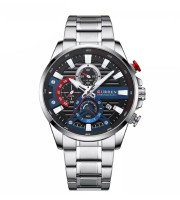 Curren 8415 Silver Blue Watch For Men’s