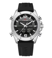 Naviforce 9264 Silver Black Men’s Quartz Wrist Watch
