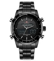 Naviforce NF 9024 – Black Men’s Dual Display Stainless Steel Sports Watch