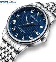 CRRJU 5010 Quartz Classic Stainless Steel Calendar Men’s Watch