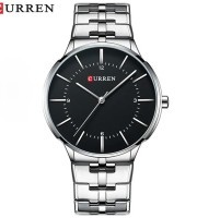 Curren 8321 Silver Black Watch For Men