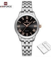 Naviforce NF 5032 – Silver Black Watch For Women