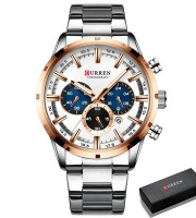 Curren 8355 Rosegold White Watch For Men