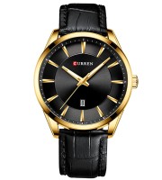 Curren 8365 Gold Black Watch For Men