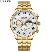 Curren 8427 Gold White Watch For Men