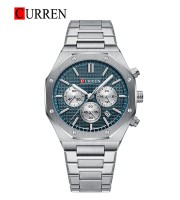 Curren 8440 Silver Blue Watch For Men