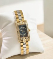 Caslex 310 Gold Black Watch For Women