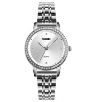Skmei 1311 Silver White Watch For Women