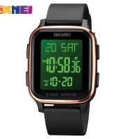 Skmei 1858 Black  Rose Gold Watch For Men