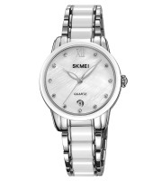 Skmei 2175 Silver White Watch For Women