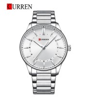 Curren 8430 Silver White Luxury Watch For Men