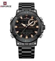 Naviforce 9237 Rose Gold Black Watch For Men